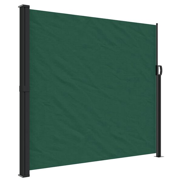 vidaXL Retractable Side Awning Dark Green 180x600 cm