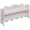 vidaXL Wall Mounted Coat Rack White 50x10x30 cm Wood
