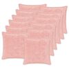 vidaXL Cushion Cover 12 pcs HOUTEN Pink 40 x 40 cm Faux Rabbit Fur
