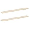 vidaXL Window Sills 2 pcs White 160 x 20 x 2 cm Solid Oak Wood