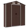 vidaXL Garden Shed Brown 191x215x198 cm Galvanised Steel