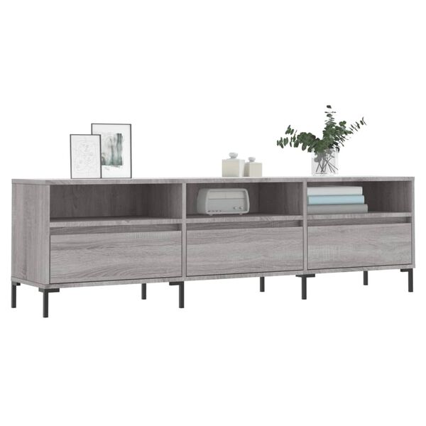 vidaXL TV Cabinet Grey Sonoma 150x30x44.5 cm Engineered Wood
