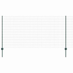 vidaXL Welded Wire Fence 25 x 1.2 m (W x H) PVC-Coated Steel Green