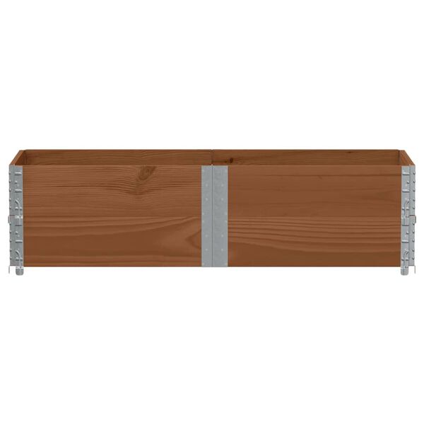 vidaXL Pallet Collars 2 pcs Brown 150x50 cm Solid Wood Pine