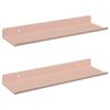 vidaXL Floating Shelf Wall-mounted 2 pcs Pink 30 x 9 x 2.5 cm Steel