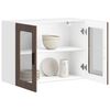 vidaXL Kitchen Wall Cabinet with Glass Door Porto Brown Oak