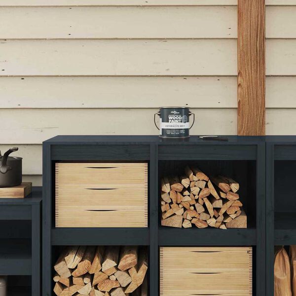 vidaXL Wood Paint Grey 16.5 x 16.5 x 15.9 cm Wall Print