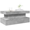 vidaXL Coffee Table with LED Lights Concrete Grey 90x50x40 cm