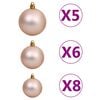 vidaXL Artificial Pre-lit Christmas Tree with Ball Set Blue 120 cm PVC