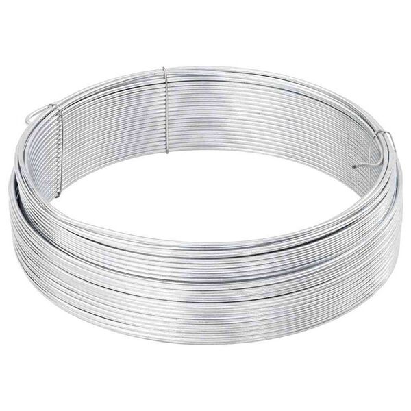 vidaXL Fence Binding Wire Silver 25 m Steel