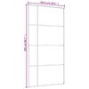 vidaXL Sliding Door ESG Glass and Aluminium 102.5x205 cm White