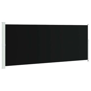vidaXL Patio Retractable Side Awning 200x500 cm Black