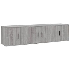 vidaXL 3 Piece TV Cabinet Set Grey Sonoma Engineered Wood