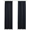vidaXL Blackout Curtains with Hooks 2 pcs Anthracite 140x245 cm