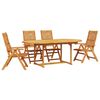 vidaXL Garden Dining Set Folding 5 pcs Brown Solid Acacia Wood