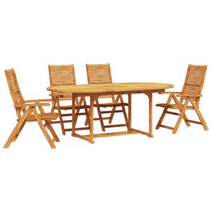 vidaXL Garden Dining Set 5 pcs Brown Solid Acacia Wood