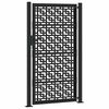 vidaXL Garden Gate Black 100x175 cm Steel Cross Design