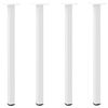 vidaXL Console Table Legs 4 pcs White 72-74 cm Steel
