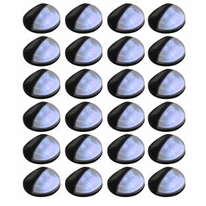 vidaXL Outdoor Solar Wall Lamps LED 24 pcs Round Black