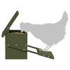 vidaXL Chicken Treadle Feeder Olive Green 48.5 x 39.5 x 19 cm