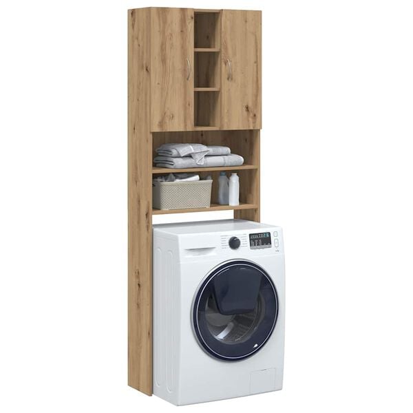vidaXL Washing Machine Cabinet Artisan Oak 64x25.5x190 cm