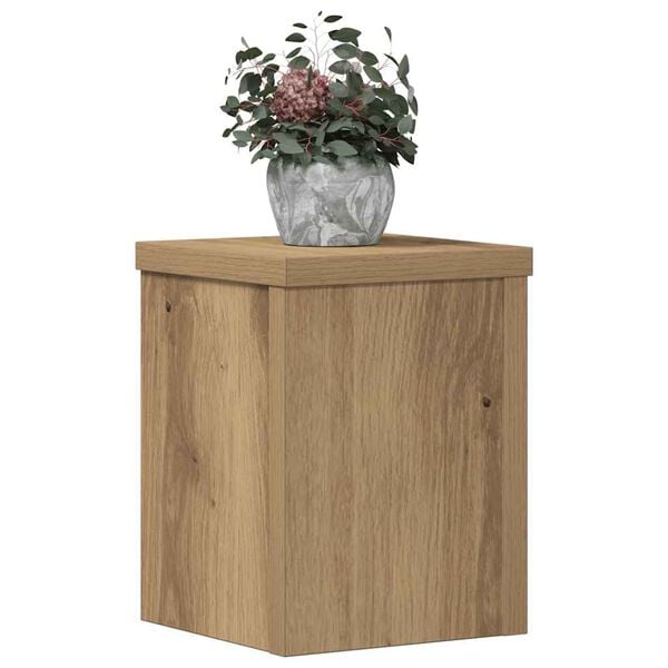 vidaXL Plant Stands 2 pcs Artisan Oak 15x15x20 cm Engineered Wood