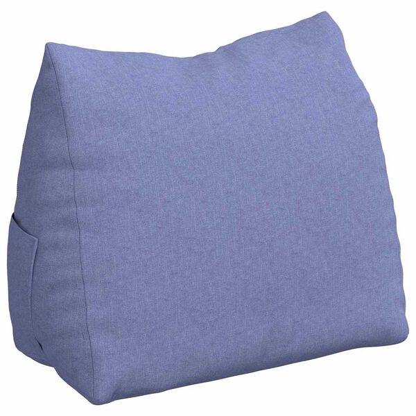 vidaXL Back Pillow Jeans Blue 60 x 20 x 50 cm Fabric