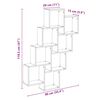 vidaXL Wall Cube Shelf Old Wood 90x15x119.5 cm Engineered Wood