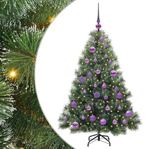 vidaXL Artificial Christmas Tree with 150 LEDs Green 120 cm PE and PVC