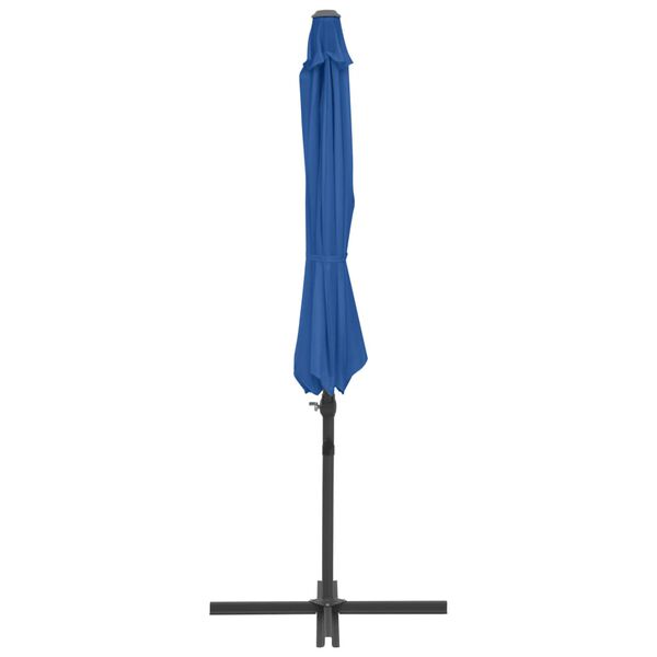 vidaXL Cantilever Garden Parasol with Steel Pole Azure Blue 300 cm