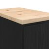 vidaXL Garage Storage Cabinet Black 30x51x85 cm Solid Wood Pine