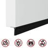 vidaXL Screw-on Door Brush Seals 2 pcs Black 100 cm Aluminium Alloy