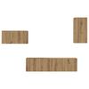vidaXL TV Cabinet Set with Drawer 4 pcs Artisan oak 30.5 x 30 x 60 cm
