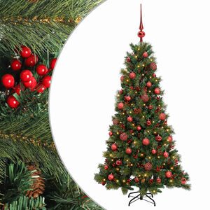 vidaXL Artificial Christmas Tree with Bauble 150 cm 150 LEDs