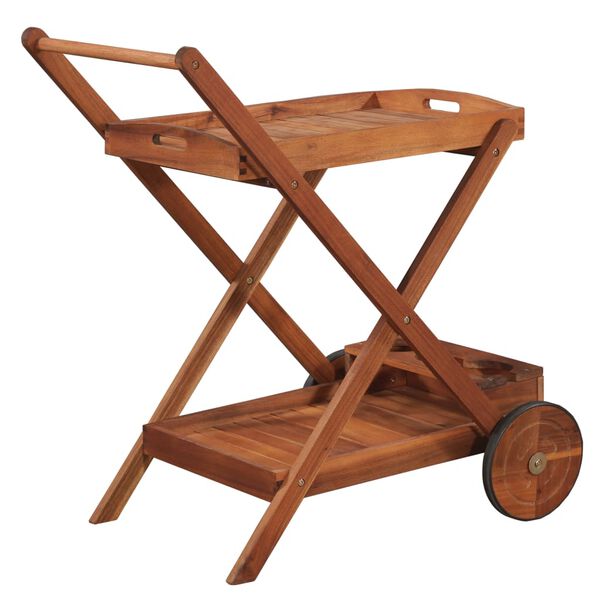 vidaXL Tea Trolley Solid Acacia Wood