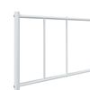 vidaXL Metal Bed Frame without Mattress with Footboard White 75x190cm