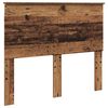 vidaXL Bed Frame with Headboard Old Wood 135 x 190 cm Solid Pine Wood