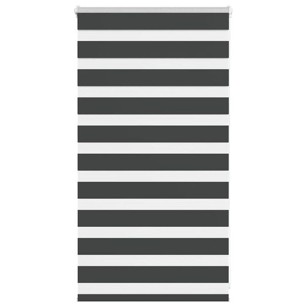vidaXL Zebra Blind Black 90x100 cm Fabric Width 85.9 cm Polyester