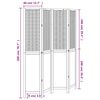vidaXL Room Divider 4 Panels White Solid Wood Paulownia