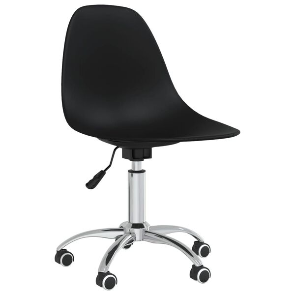 vidaXL Swivel Office Chair Black PP
