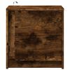 vidaXL Bedside Cabinets with LED Lights 2 pcs Smoked Oak Engineered Wood
