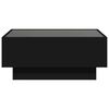 vidaXL Coffee Table with LED Black 70x50x30 cm Engineered Wood