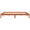 vidaXL Bed Frame without Mattress Wax Brown 200x200 cm Solid Wood Pine
