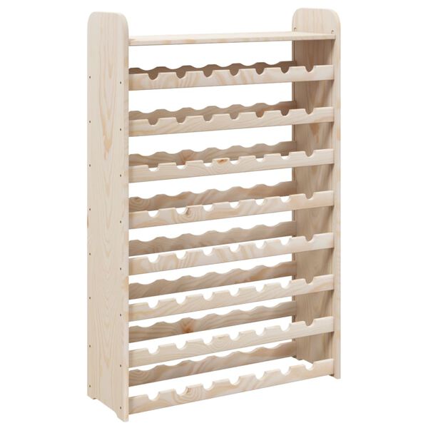 vidaXL Wine Rack with Top Board 72.5x25x111.5 cm Solid Wood Pine