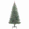 vidaXL Artificial Christmas Tree Snow Flocked with LED Light 240 cm