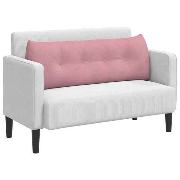 vidaXL Back Pillow Pink 140 x 24 x 50 cm Velvet