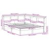 vidaXL Bookcase Bed 2 pcs Wax Brown 200 x 120 cm Solid Pine Wood