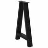 vidaXL Dining Table Legs A-Shaped 2 pcs Black&nbsp;50x(72-73) cm Steel