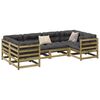 vidaXL 6 Piece Garden Sofa Set with Cushions Impregnated Wood Pine