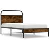 vidaXL Bed Frame Without Mattress 100x190 cm Smoked Oak Engineered Wood